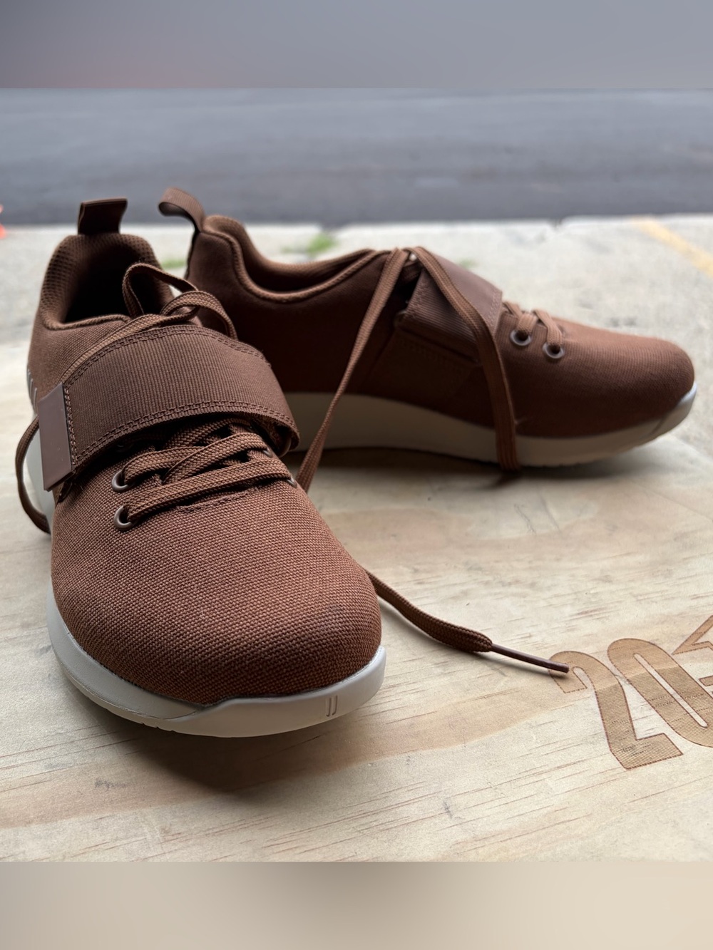 NOBULL  Brown Lace & Strap Sneakers